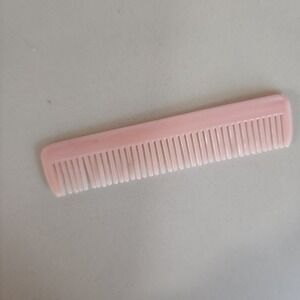 Barbie play Pink Plastic Comb Made in Hong Kong Travel Pocket Size 1970
